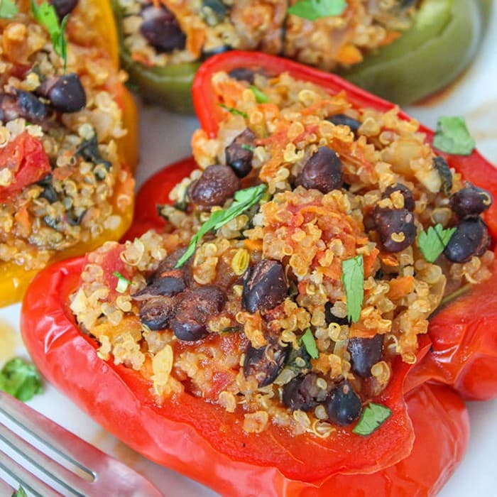 Image of Stuffed Bell Peppers with Quinoa and Black Beans